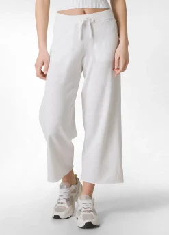 DEHA Pantaloni*Pantalone Cropped In Maglia Bianco