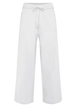 DEHA Pantaloni*Pantalone Cropped In Maglia Bianco