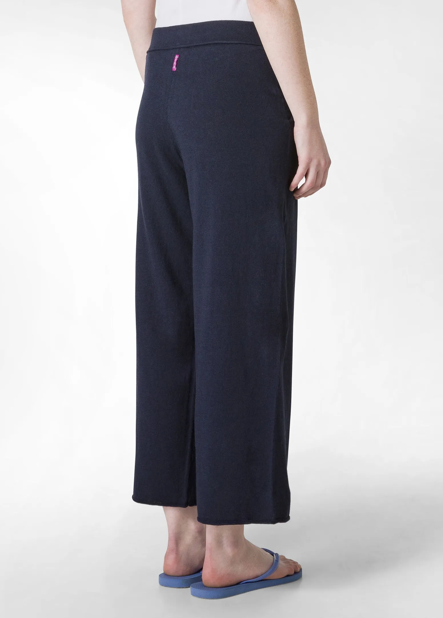 DEHA Pantaloni*Pantalone Cropped In Maglia Blu