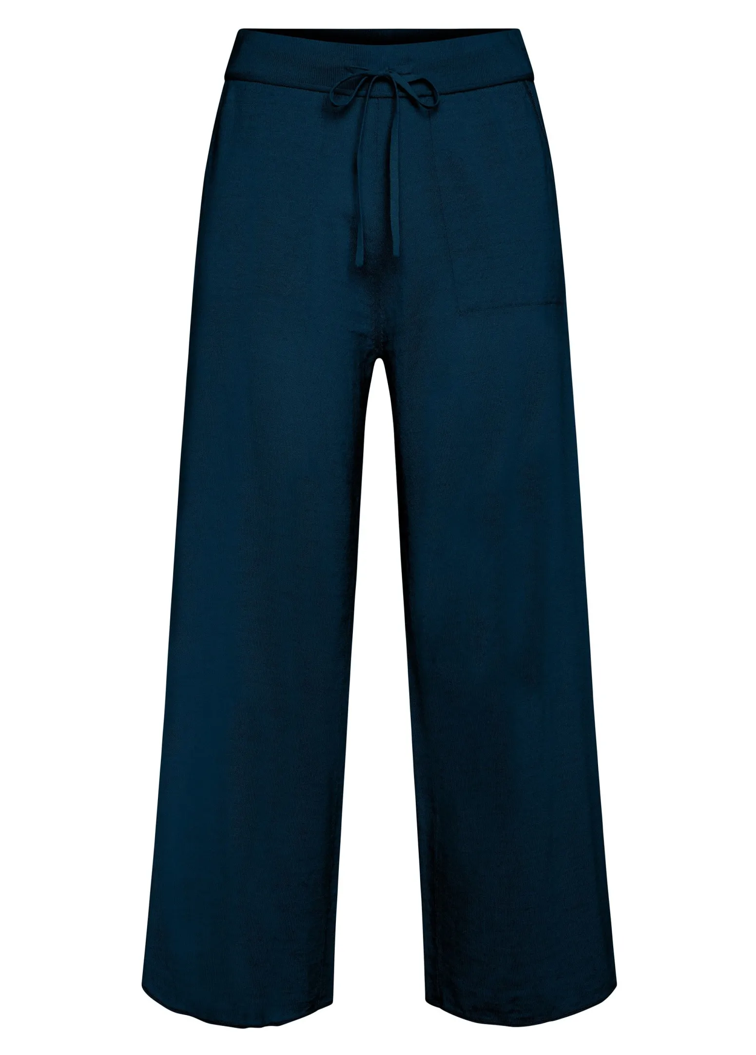 DEHA Pantaloni*Pantalone Cropped In Maglia Blu