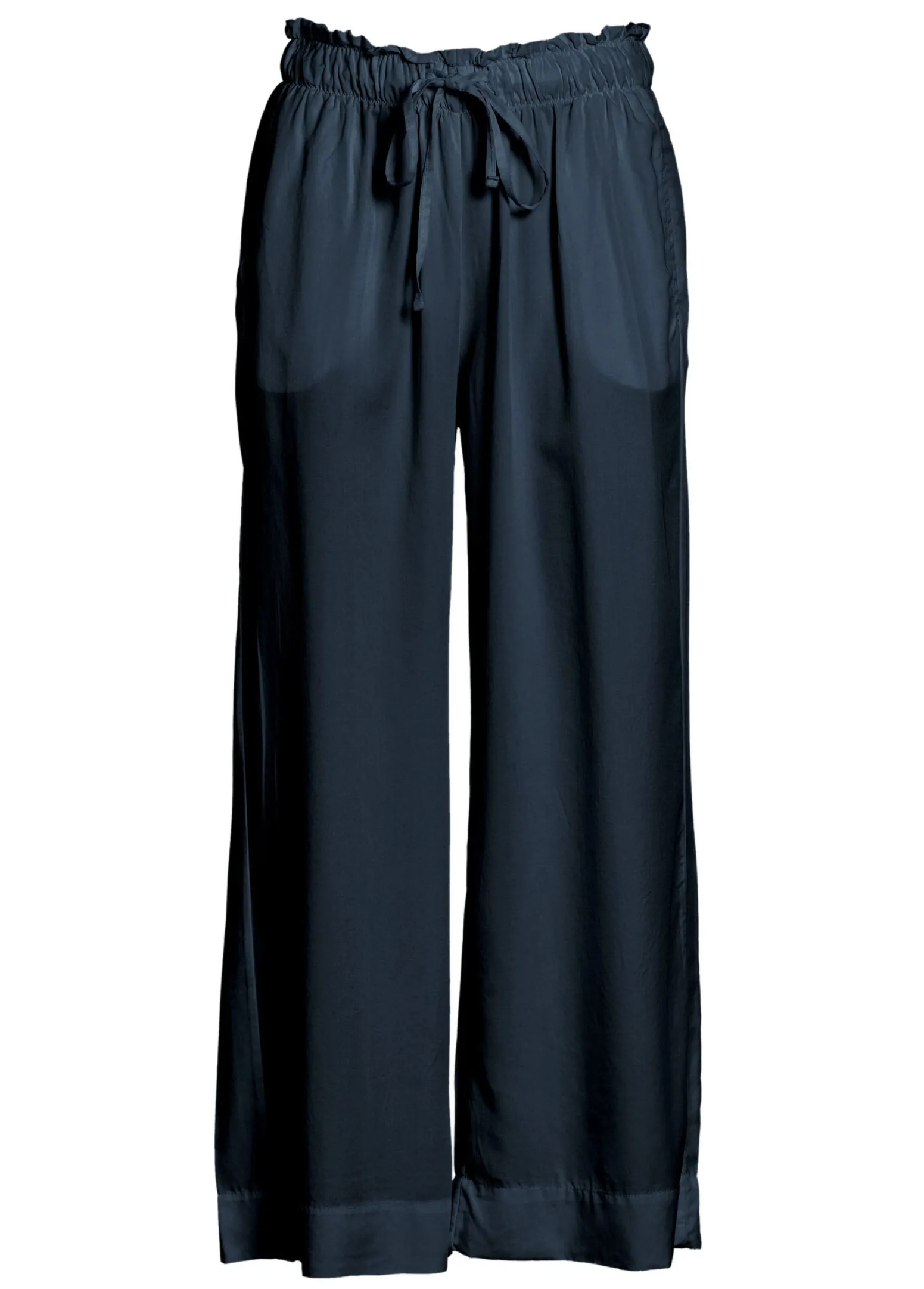 DEHA Pantaloni*Pantalone Cropped In Twill Tencel Verde