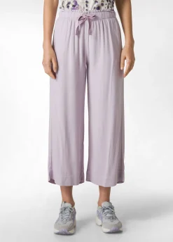 DEHA Pantaloni*Pantalone Cropped In Viscosa Crepe Viola