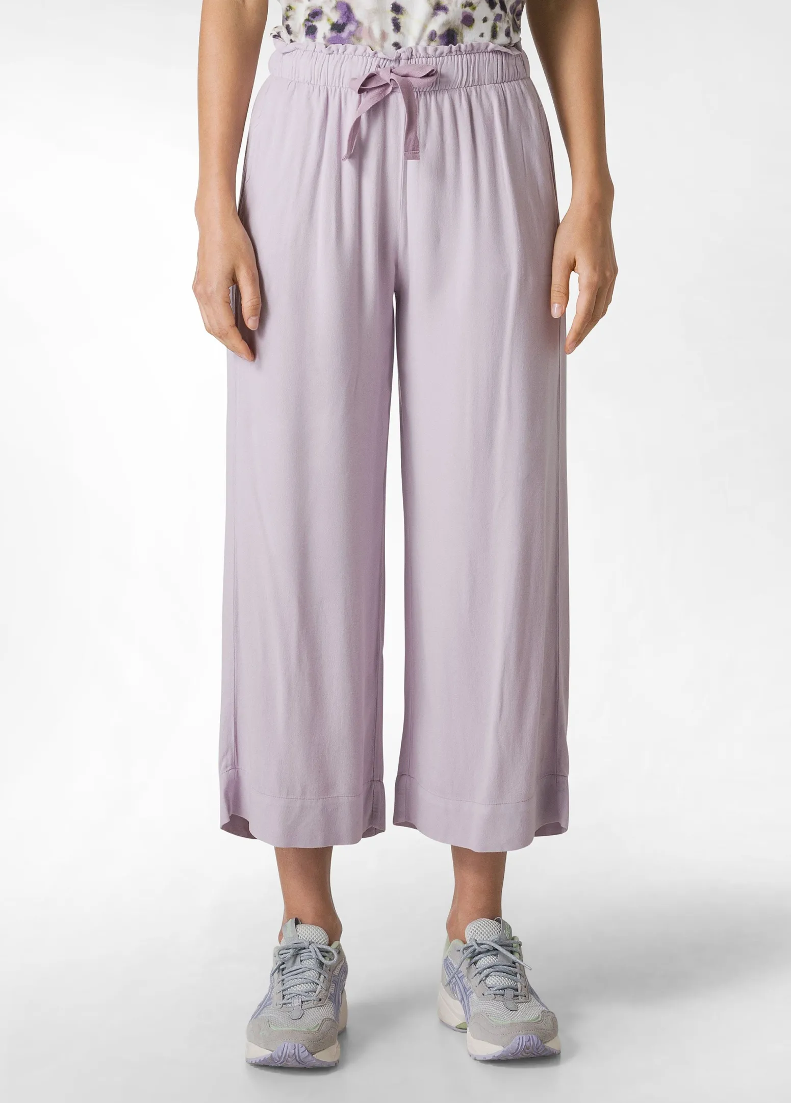 DEHA Pantaloni*Pantalone Cropped In Viscosa Crepe Viola