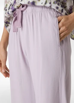 DEHA Pantaloni*Pantalone Cropped In Viscosa Crepe Viola