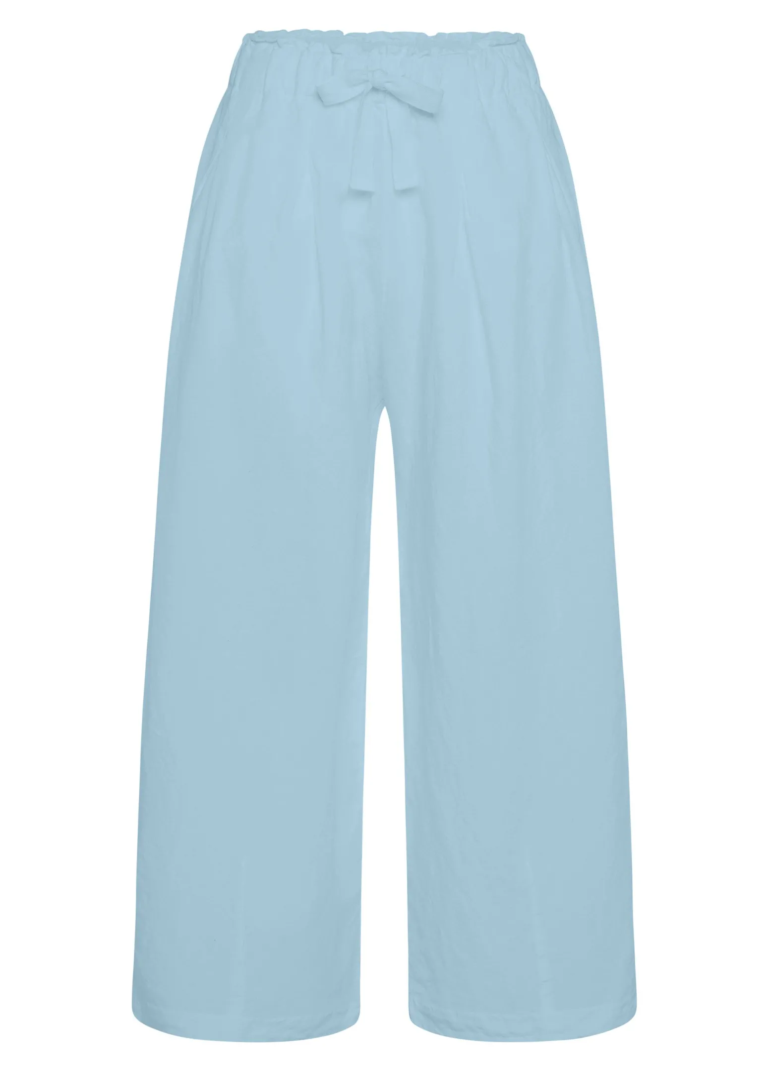 DEHA Pantaloni*Pantalone Cropped Misto Lino E Lyocell Blu