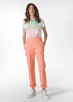 DEHA Pantaloni*Pantalone Dritto In Popeline Arancio