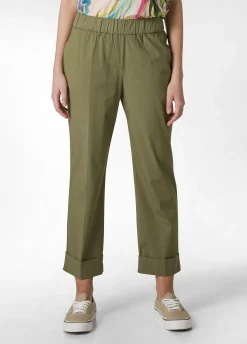 DEHA Pantaloni*Pantalone Dritto In Popeline Verde