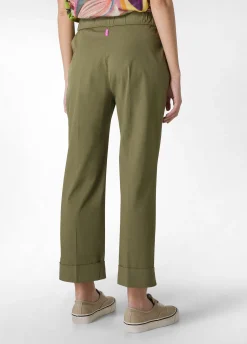 DEHA Pantaloni*Pantalone Dritto In Popeline Verde
