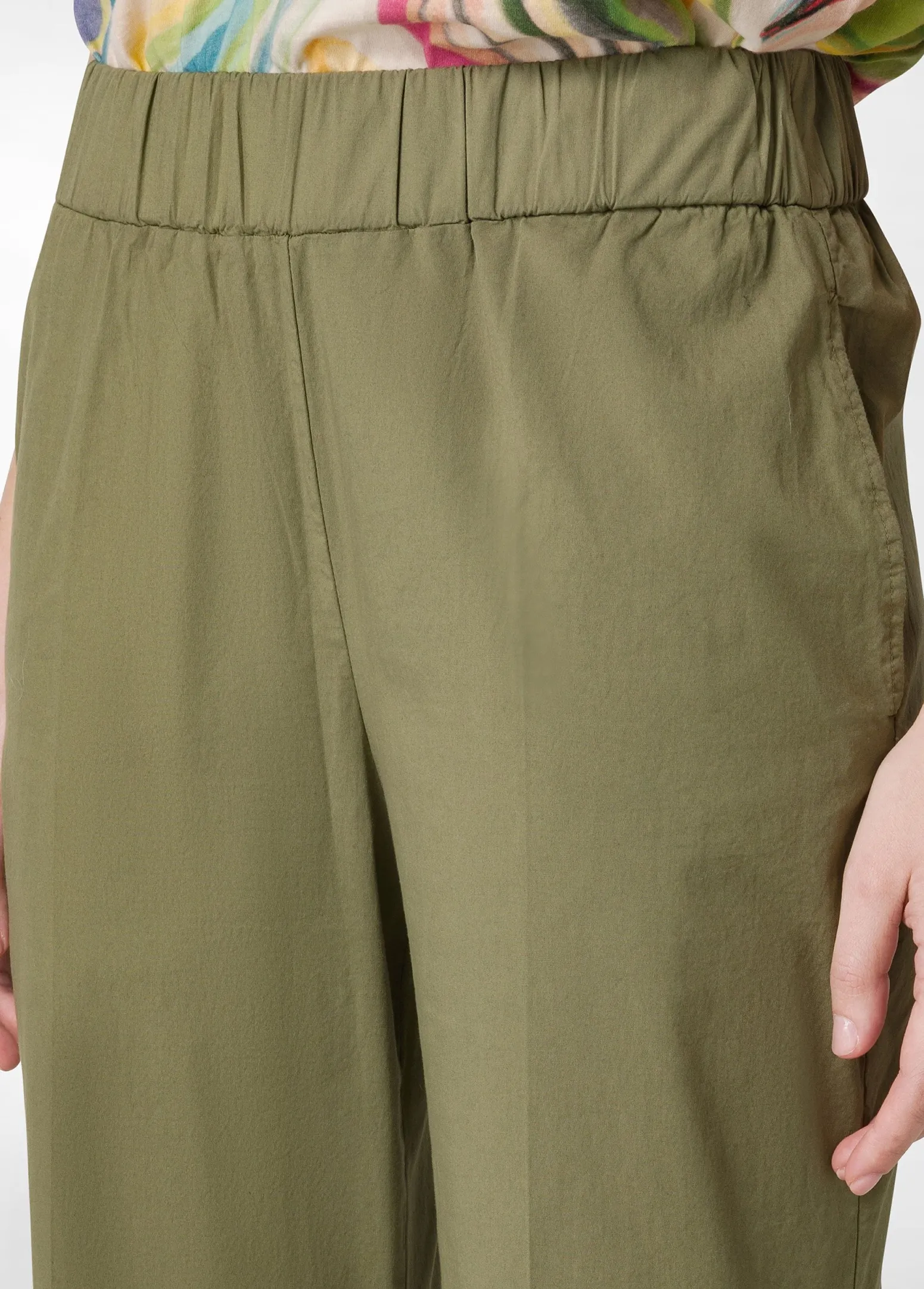DEHA Pantaloni*Pantalone Dritto In Popeline Verde