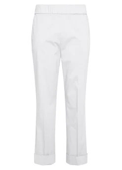 DEHA Pantaloni*Pantalone Dritto In Popeline Bianco