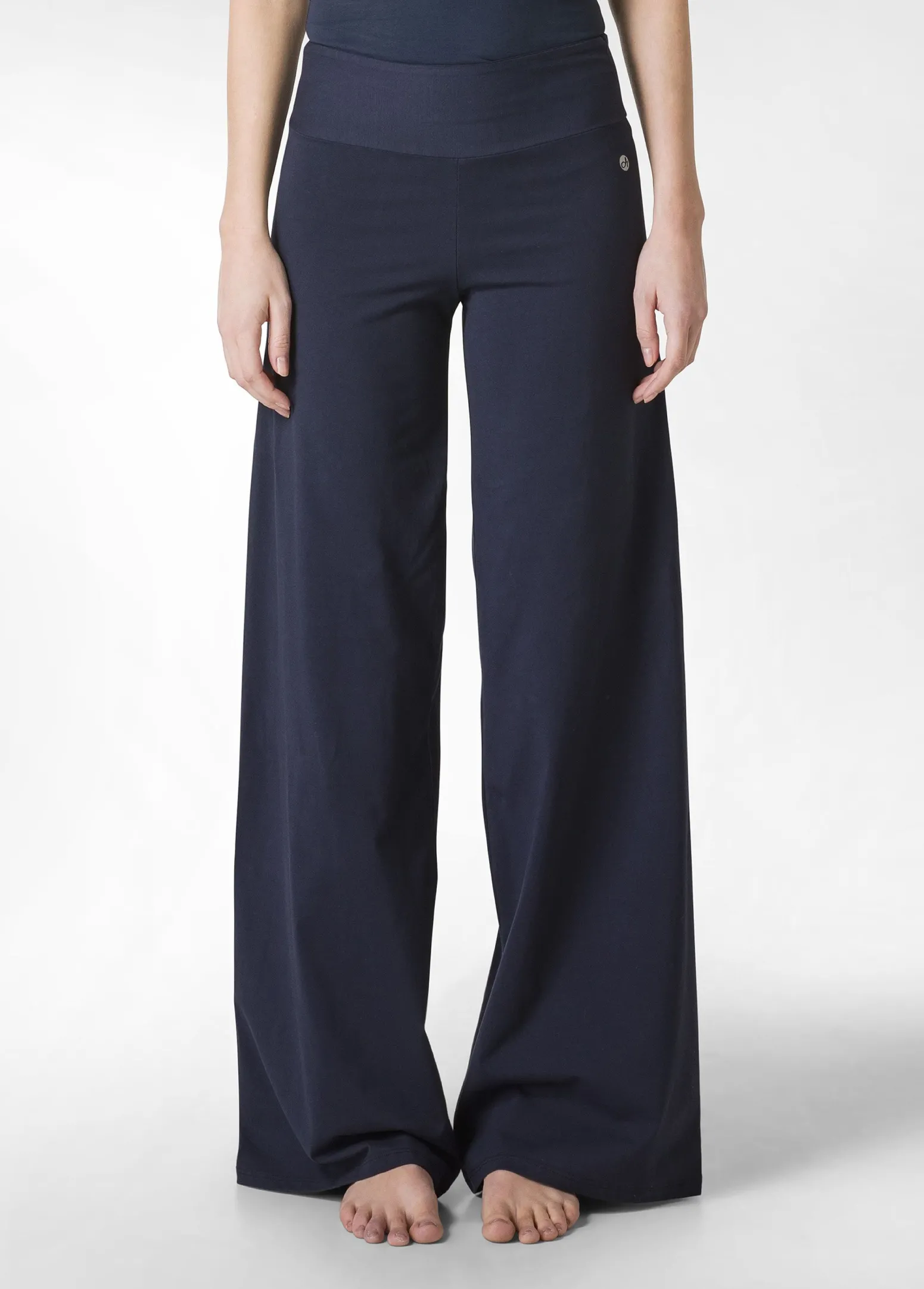 DEHA Pantaloni*Pantalone Gamba Larga In Jersey Blu