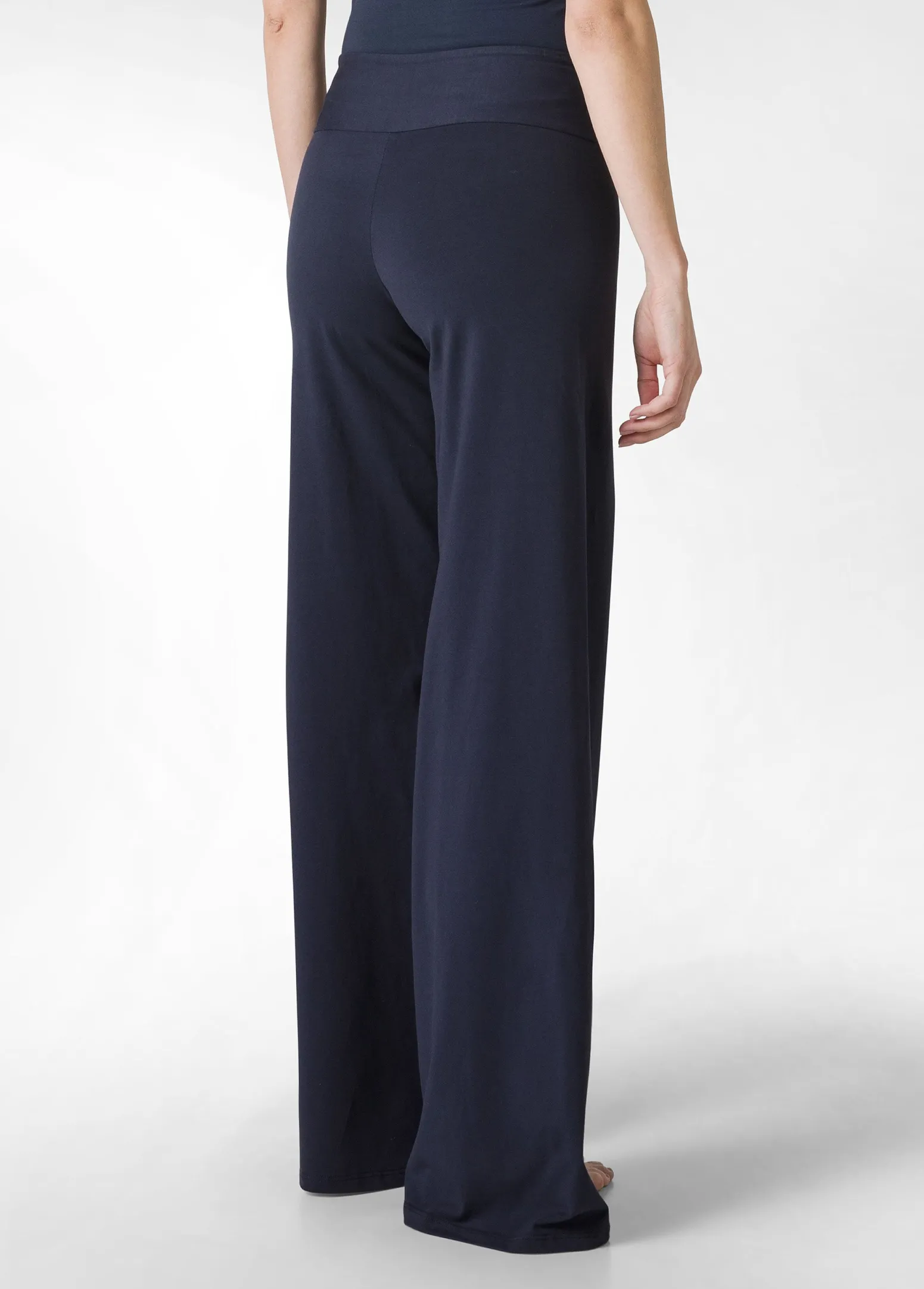DEHA Pantaloni*Pantalone Gamba Larga In Jersey Blu