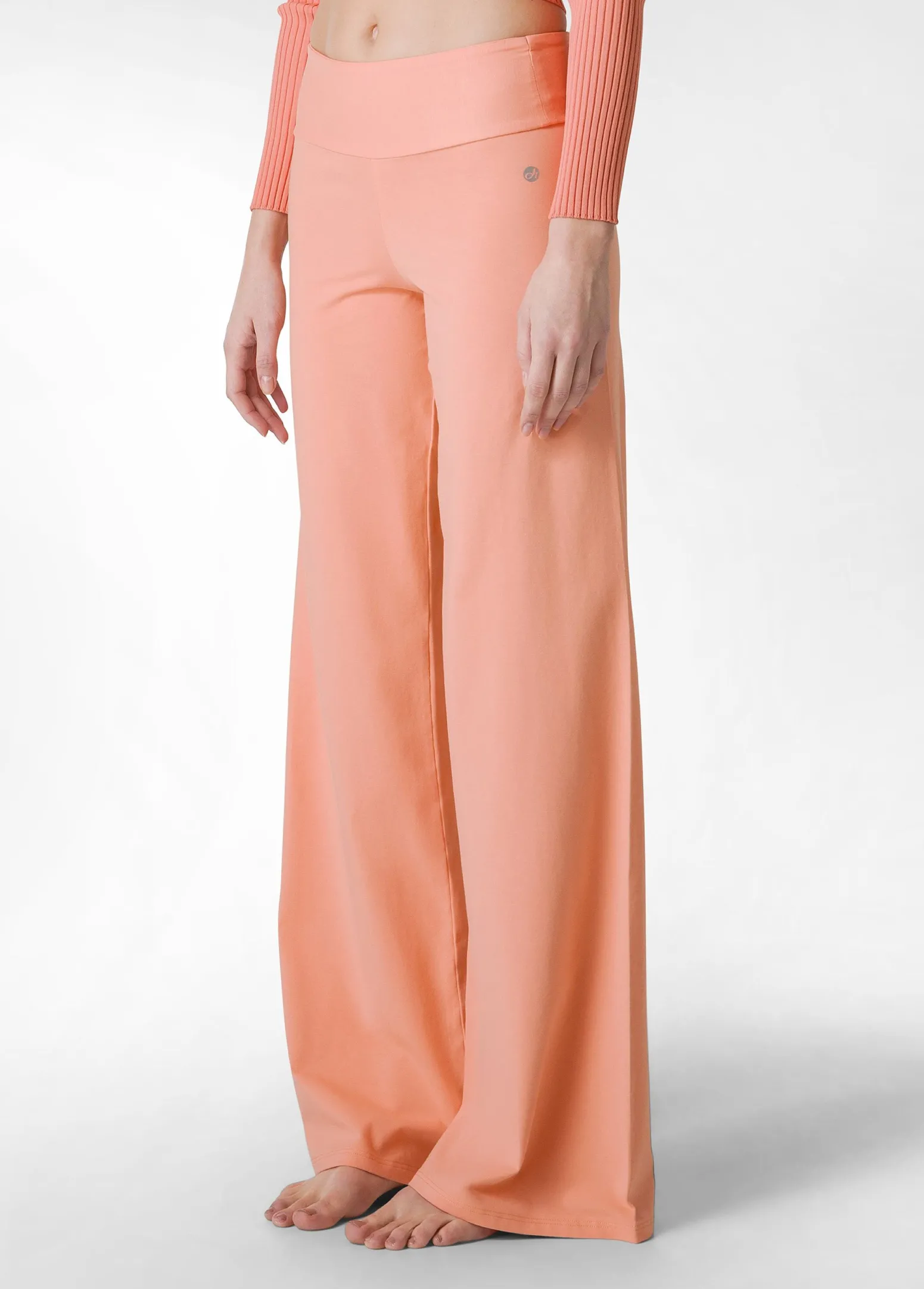 DEHA Pantaloni*Pantalone Gamba Larga In Jersey Arancio