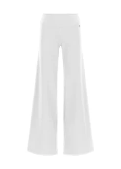 DEHA Pantaloni*Pantalone Gamba Larga In Jersey Bianco