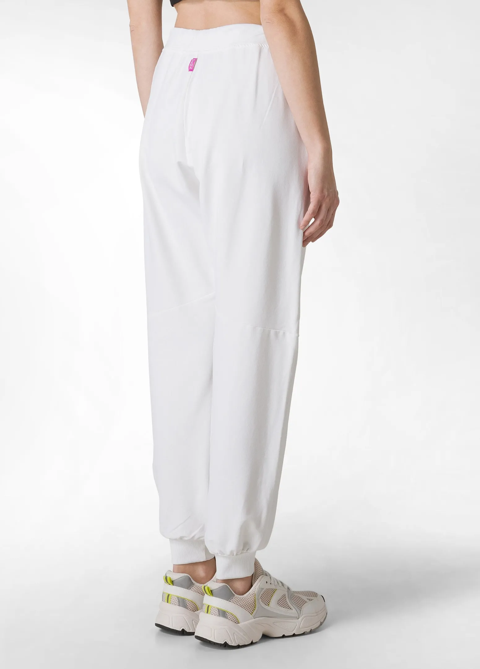 DEHA Pantaloni*Pantalone In Felpa Dettagli Neri Bianco