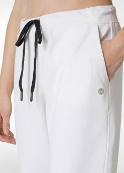 DEHA Pantaloni*Pantalone In Felpa Dettagli Neri Bianco