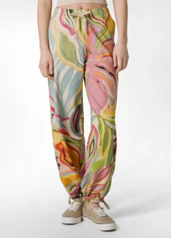 DEHA Pantaloni*Pantalone In Felpa Organica Flower Power Verde