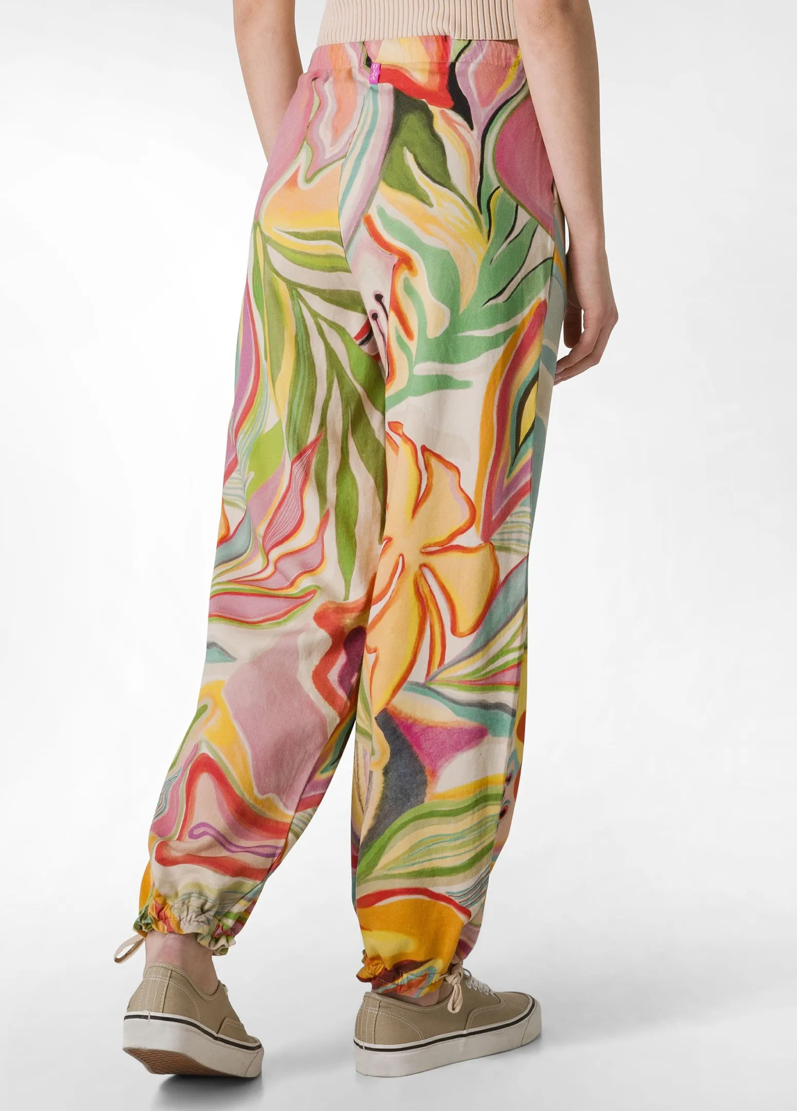 DEHA Pantaloni*Pantalone In Felpa Organica Flower Power Verde