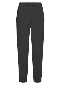DEHA Pantaloni*Pantalone In Felpa Organica Con Costina Nero