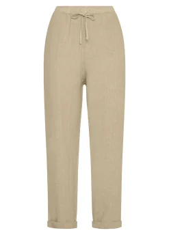 DEHA Pantaloni*Pantalone In Lino Con Coulisse Beige