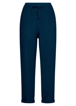 DEHA Pantaloni*Pantalone In Lino Con Coulisse Blu