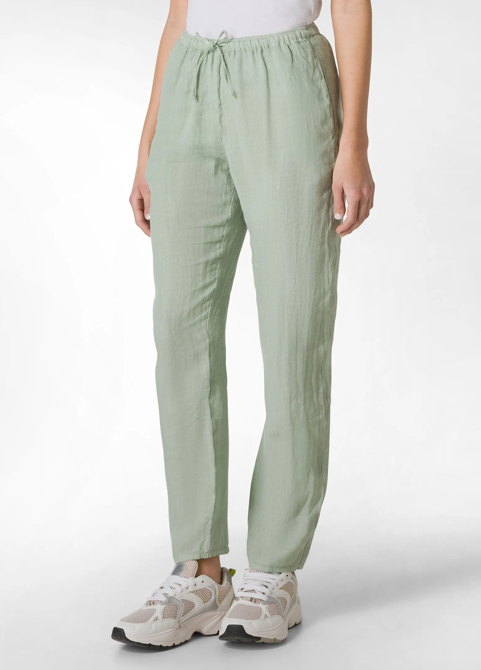 DEHA Pantaloni*Pantalone In Lino Con Coulisse Verde