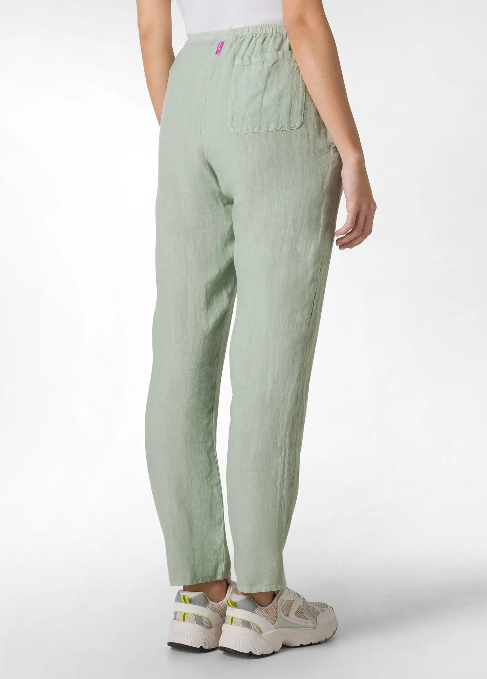 DEHA Pantaloni*Pantalone In Lino Con Coulisse Verde