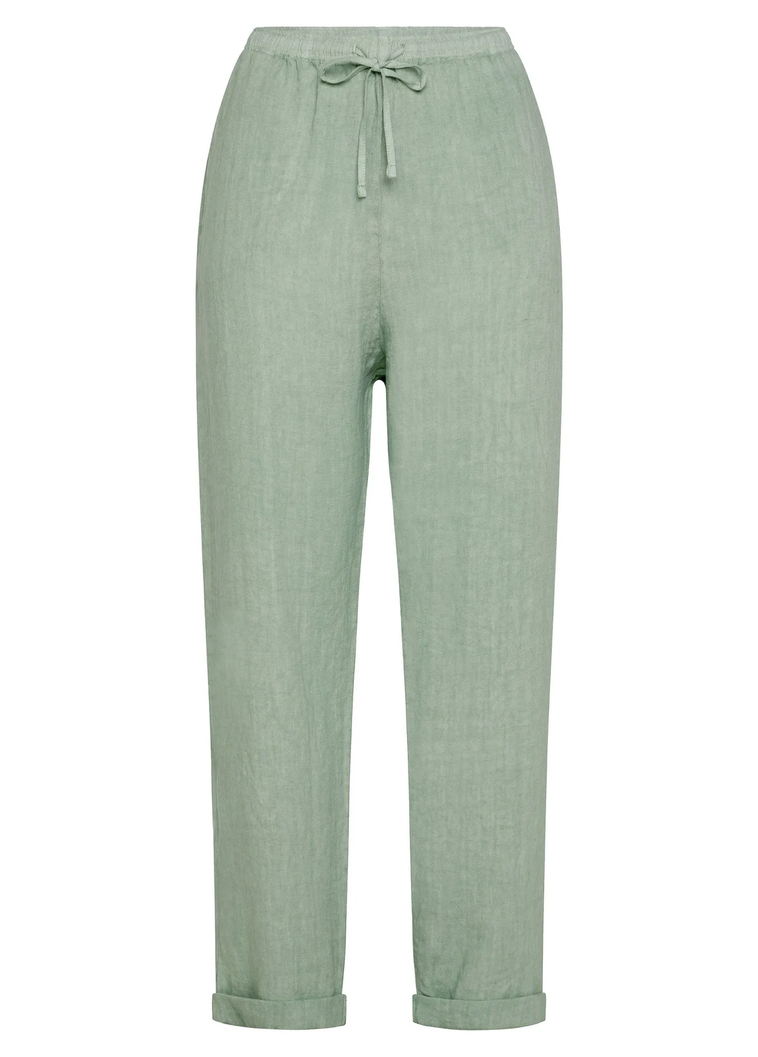 DEHA Pantaloni*Pantalone In Lino Con Coulisse Verde