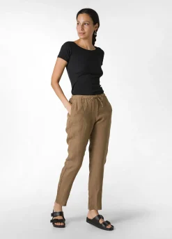 DEHA Pantaloni*Pantalone In Lino Con Coulisse Marrone