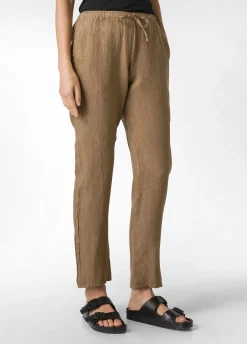 DEHA Pantaloni*Pantalone In Lino Con Coulisse Marrone