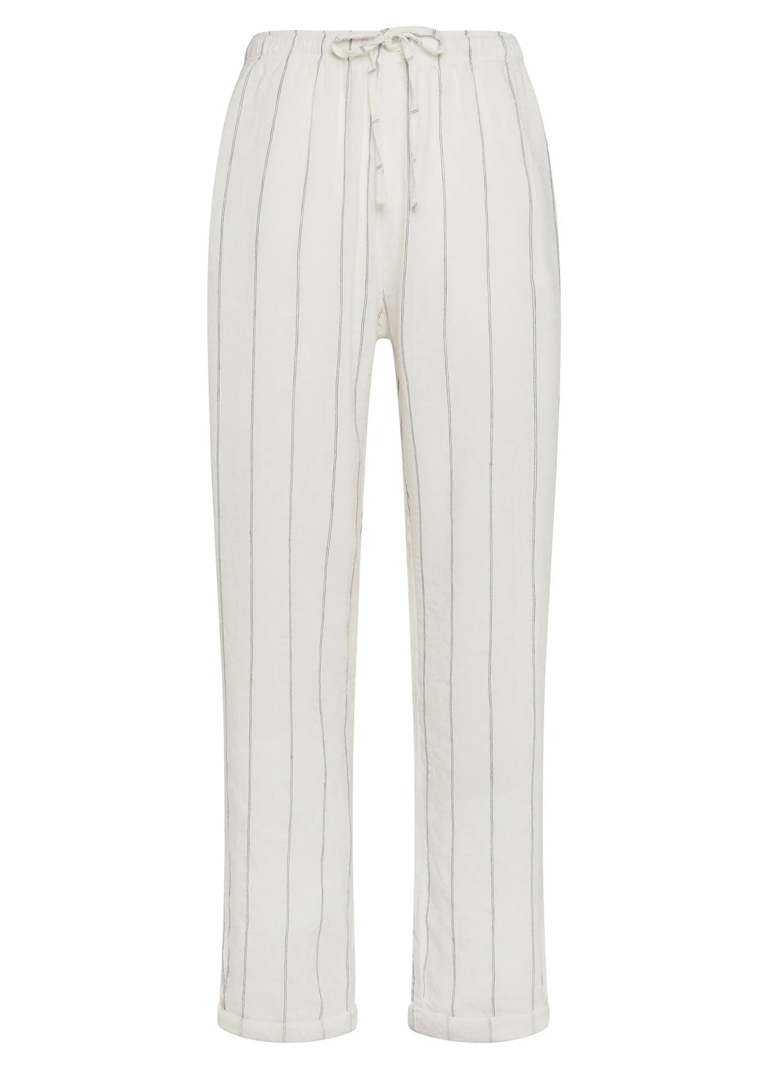 DEHA Pantaloni*Pantalone In Lino Gessato Bianco