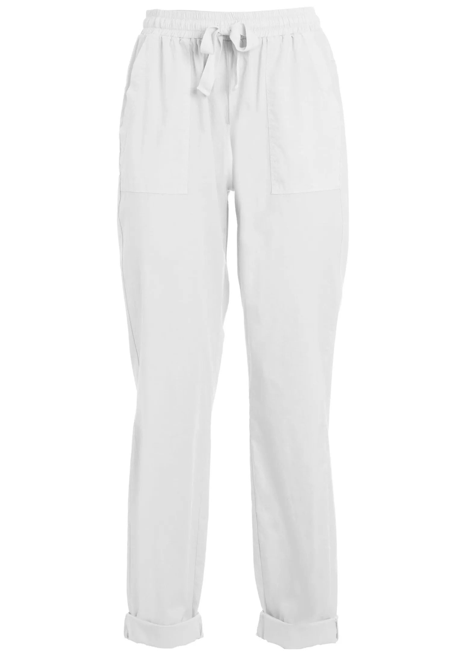 DEHA Pantaloni*Pantalone In Popeline Con Coulisse Bianco