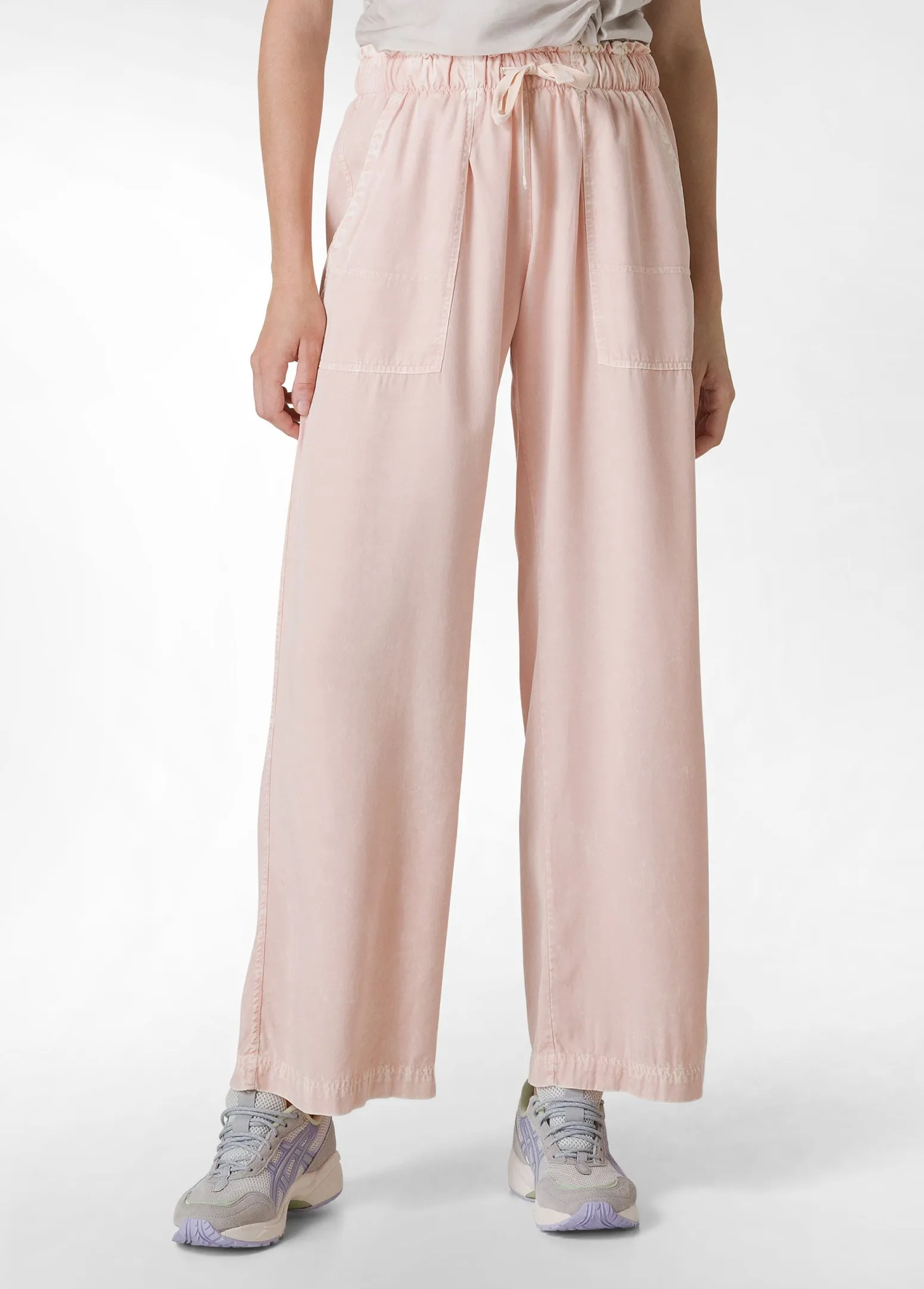 DEHA Pantaloni*Pantalone In Tencel Effetto Marmo Rosa