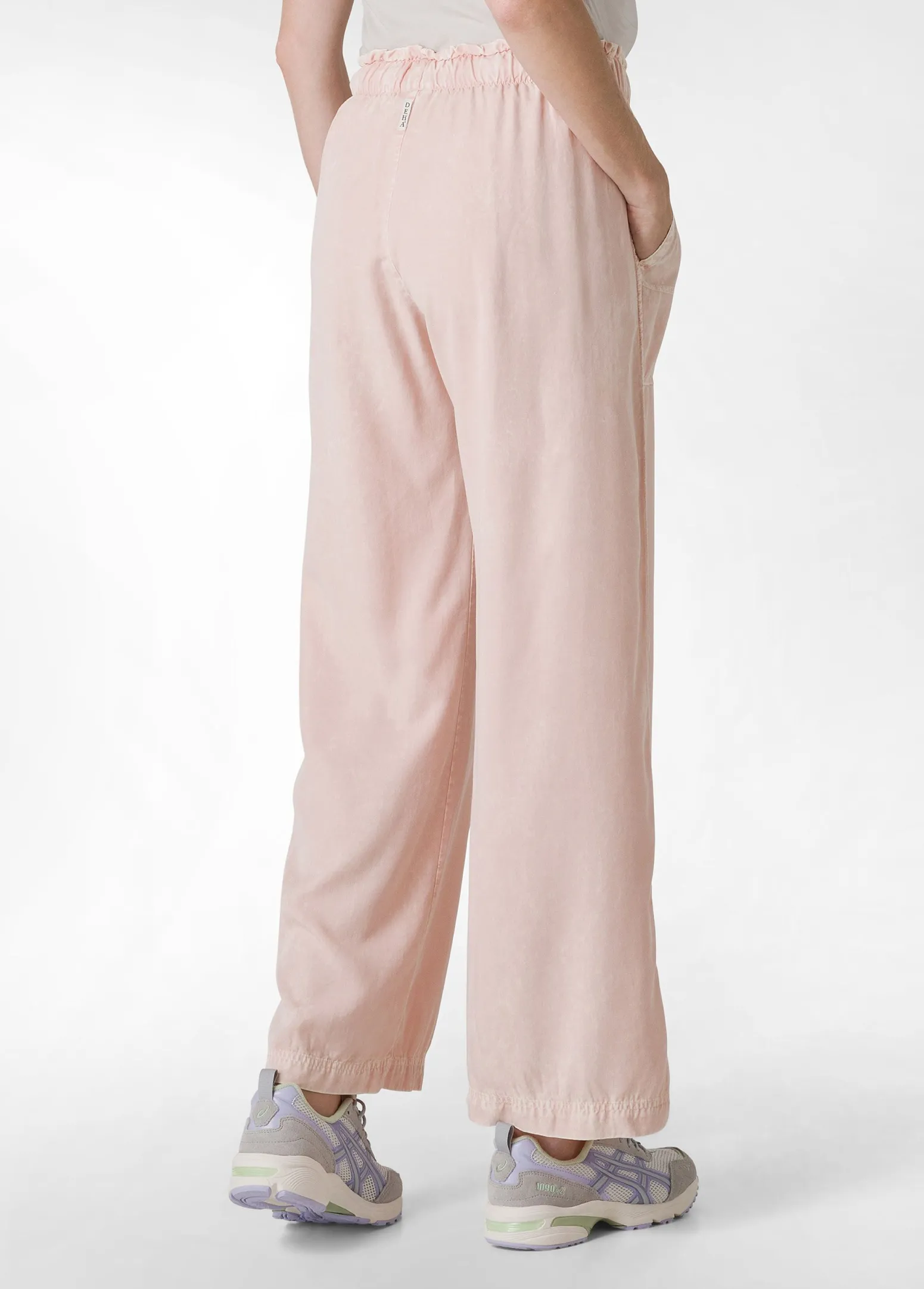 DEHA Pantaloni*Pantalone In Tencel Effetto Marmo Rosa