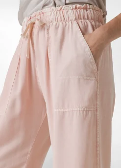 DEHA Pantaloni*Pantalone In Tencel Effetto Marmo Rosa