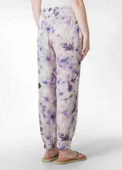 DEHA Pantaloni*Pantalone Jogger In Raso Stampato Viola