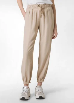 DEHA Pantaloni*Pantalone Jogger In Twill Tencel Beige