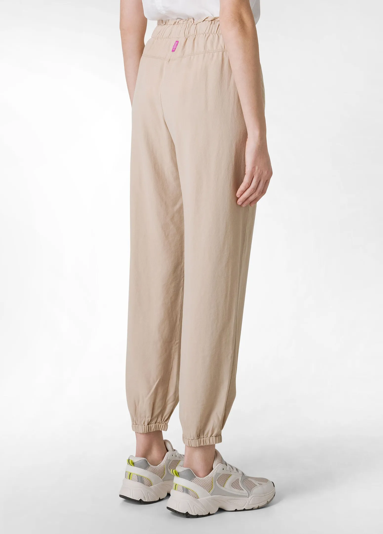 DEHA Pantaloni*Pantalone Jogger In Twill Tencel Beige