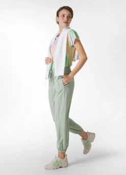 DEHA Pantaloni*Pantalone Jogger In Twill Tencel Verde