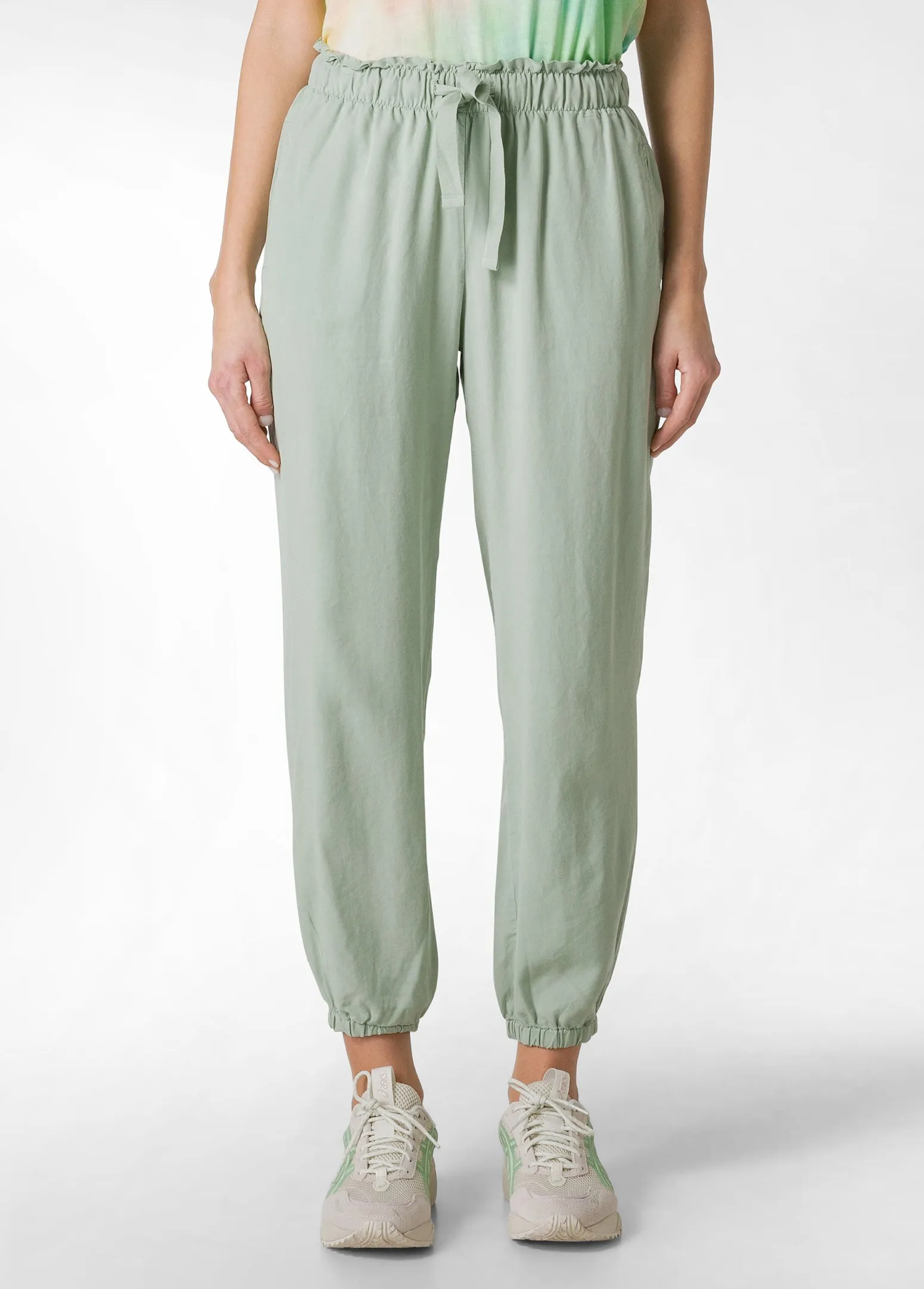 DEHA Pantaloni*Pantalone Jogger In Twill Tencel Verde