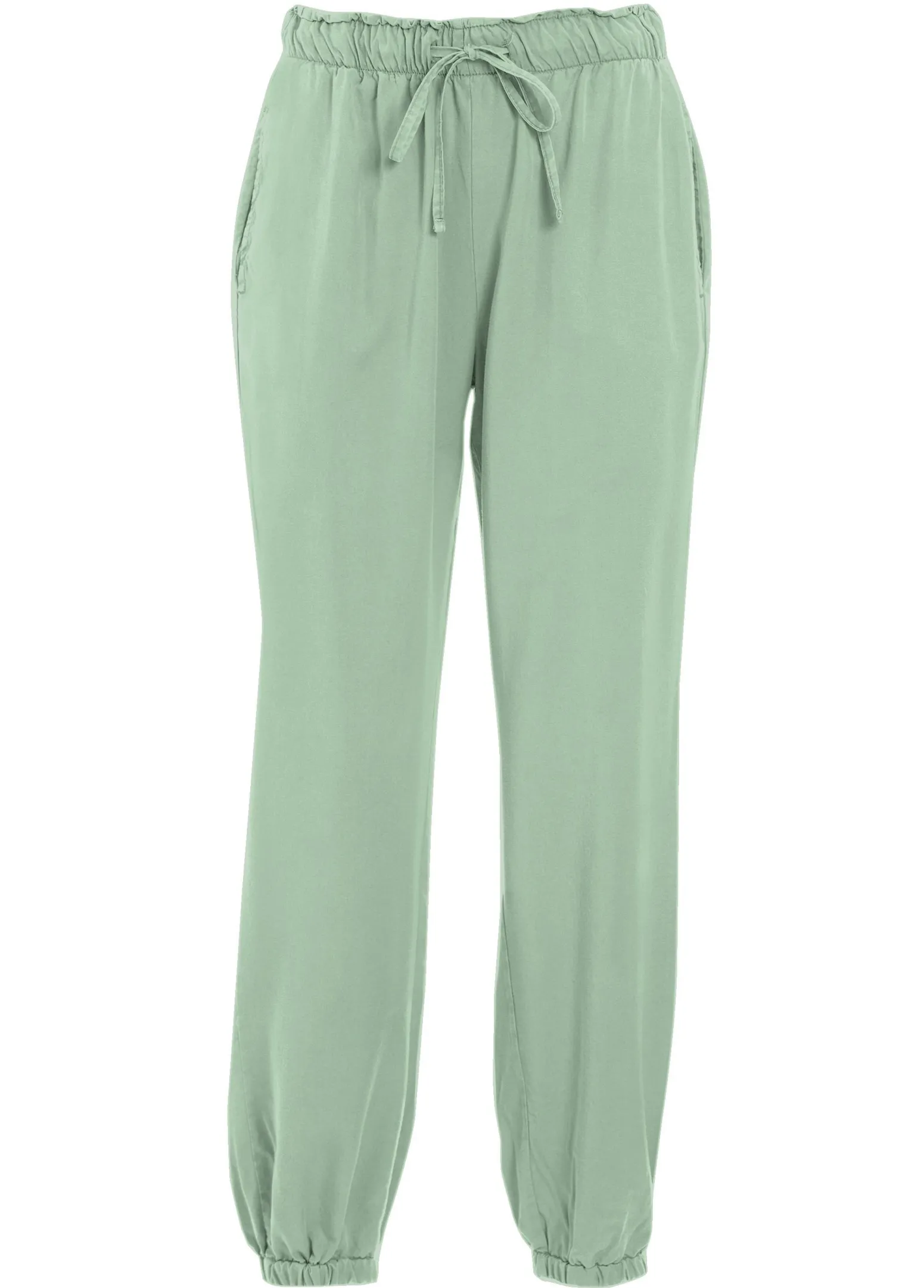 DEHA Pantaloni*Pantalone Jogger In Twill Tencel Verde