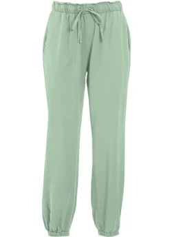 DEHA Pantaloni*Pantalone Jogger In Viscosa Crepe Verde