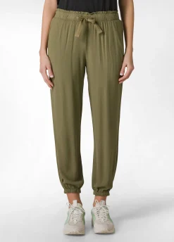 DEHA Pantaloni*Pantalone Jogger In Viscosa Crepe Verde
