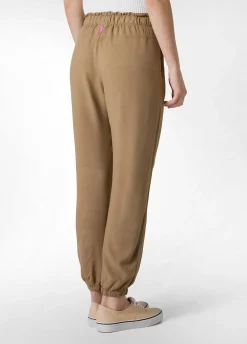 DEHA Pantaloni*Pantalone Jogger In Viscosa Crepe Marrone