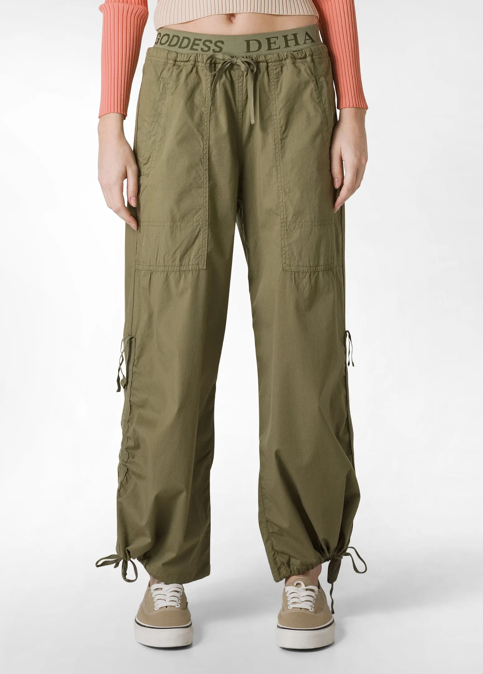 DEHA Pantaloni*Pantalone Magnum In Popeline Leggero Verde