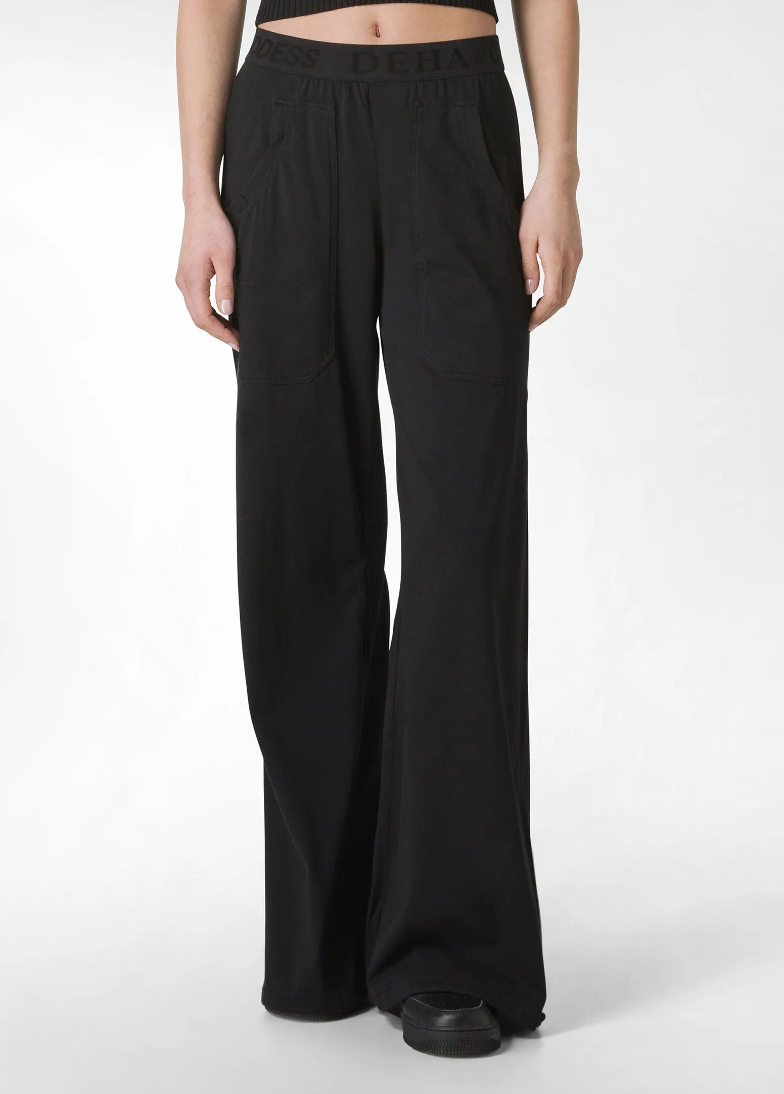 DEHA Pantaloni*Pantalone Magnum Leggero In Jersey Nero