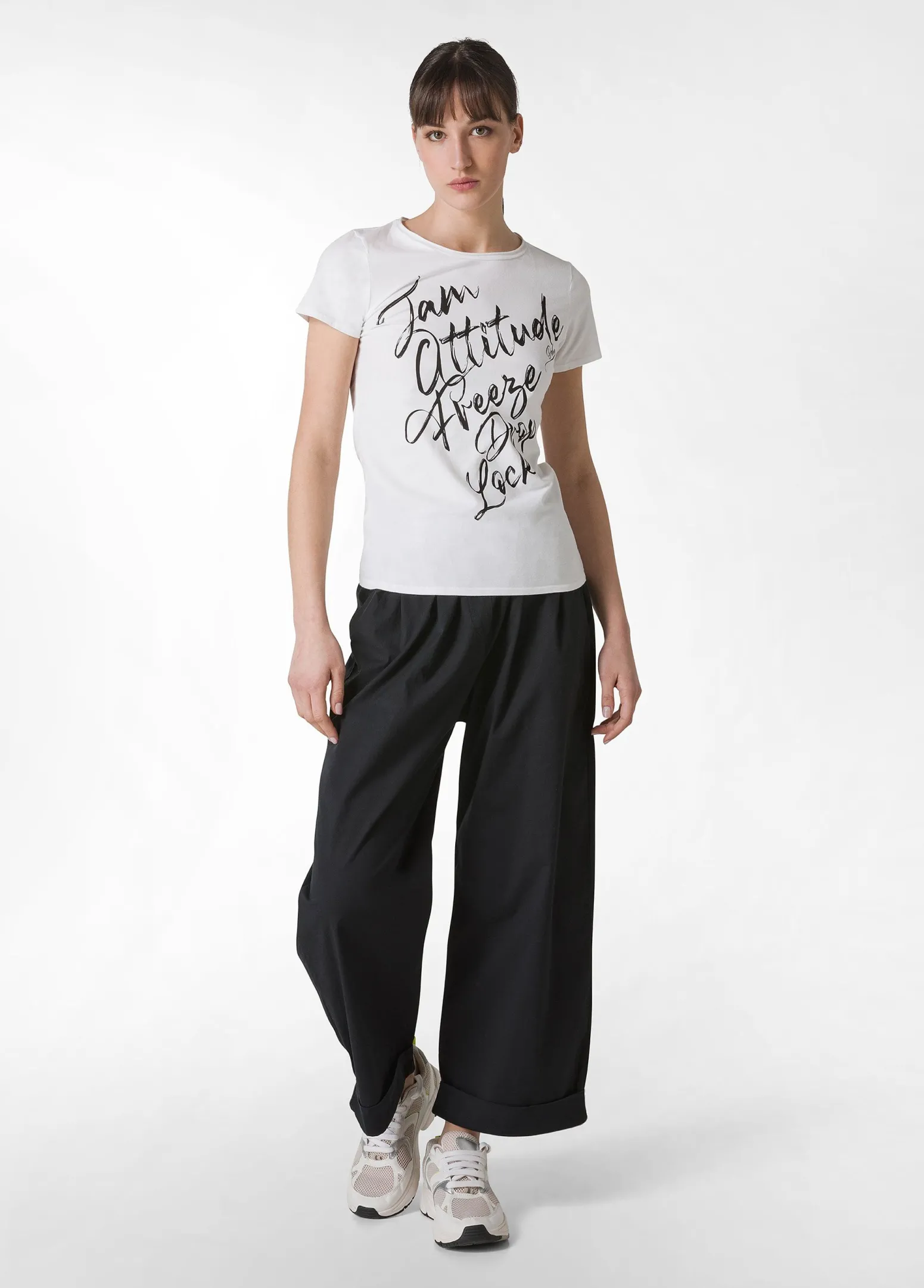 DEHA Pantaloni*Pantalone Relaxed In Popeline Nero