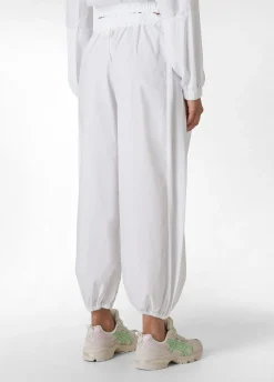 DEHA Pantaloni*Pantalone Relaxed In Popeline E Raso Bianco