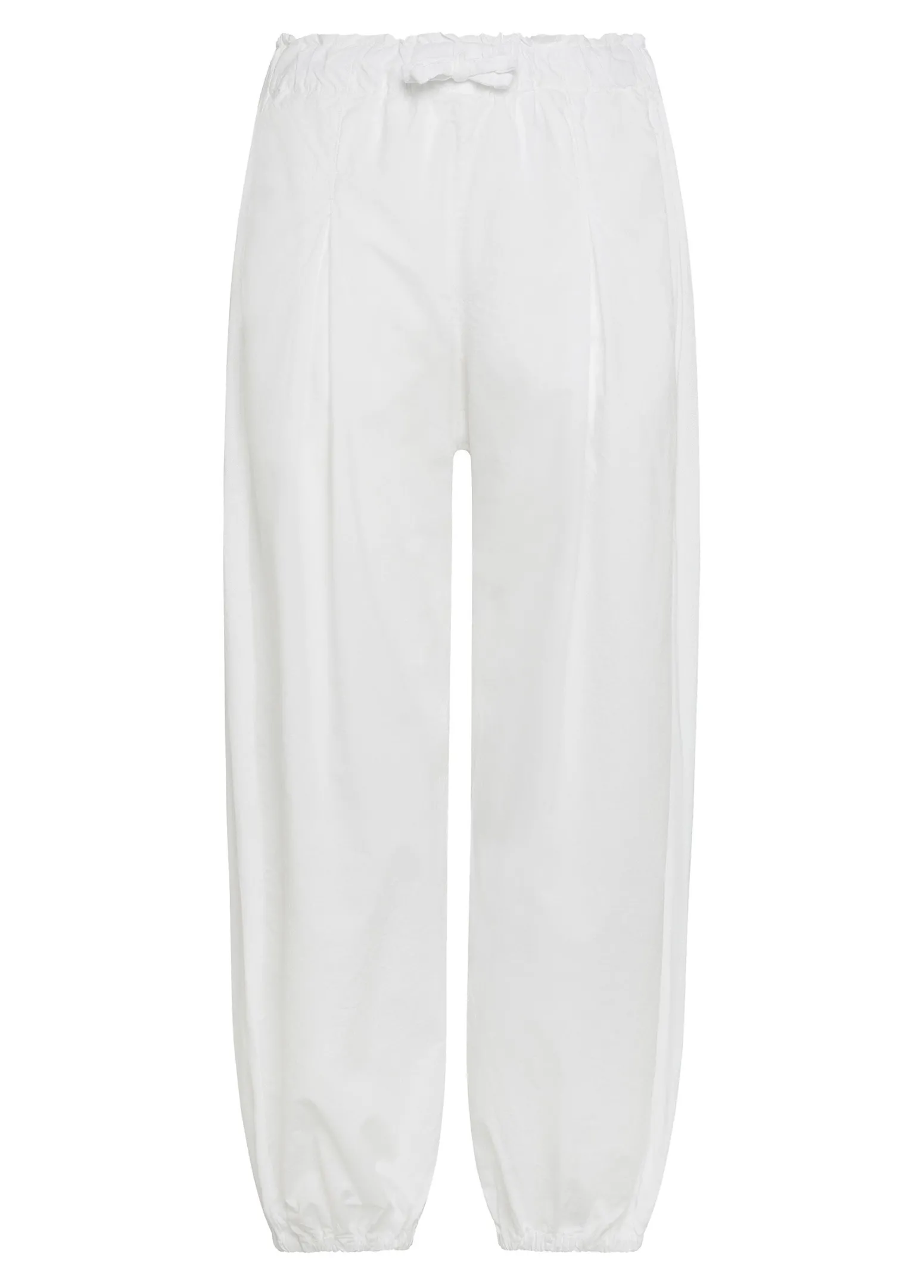 DEHA Pantaloni*Pantalone Relaxed In Popeline E Raso Bianco