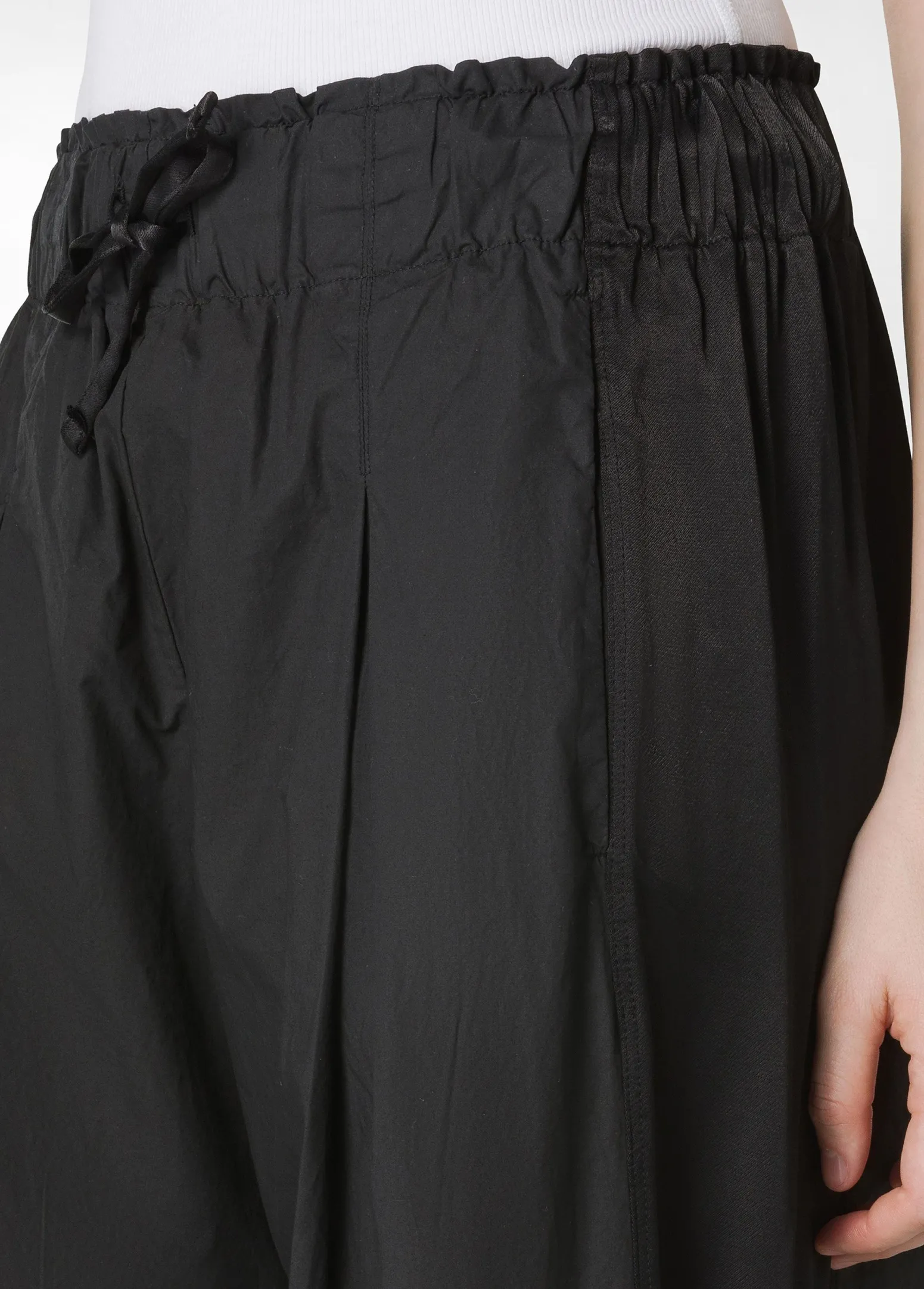 DEHA Pantaloni*Pantalone Relaxed In Popeline E Raso Nero
